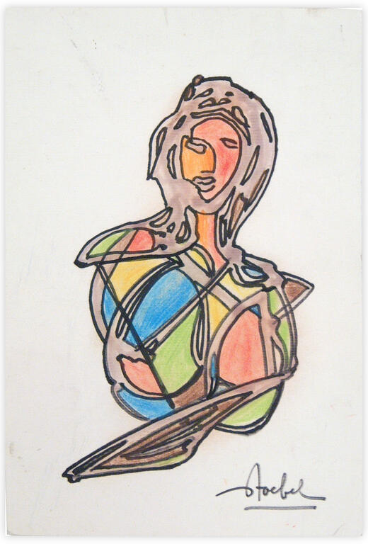 Catalogue raisonné, Edgar Stoëbel, abstract woman — 