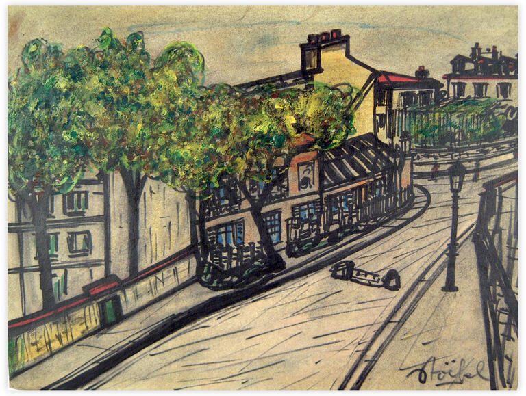 Catalogue raisonné, Edgar Stoëbel, "au lapin agile" (autre vue) — 