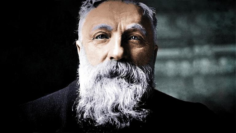 Auguste Rodin, portrait colorisé par OAM