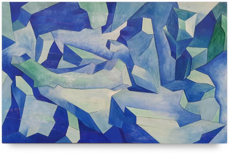 Catalogue raisonné, Jean-Paul Thaéron, Peinture "Paysage bleu" - 1972 (1)