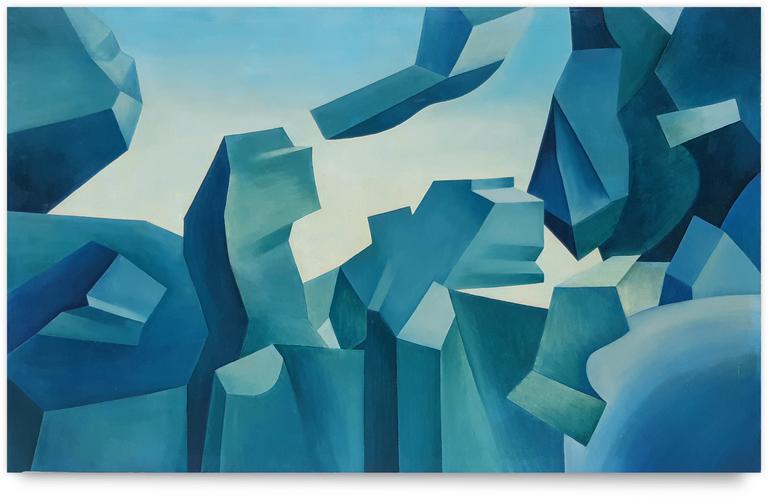 Catalogue raisonné, Jean-Paul Thaéron, Peinture "Paysage cristalin" - 1972