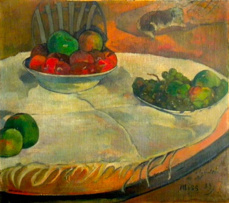 Paul Gauguin, Nature morte à la comtesse de Ninial ou Nature morte au petit chien, 1889