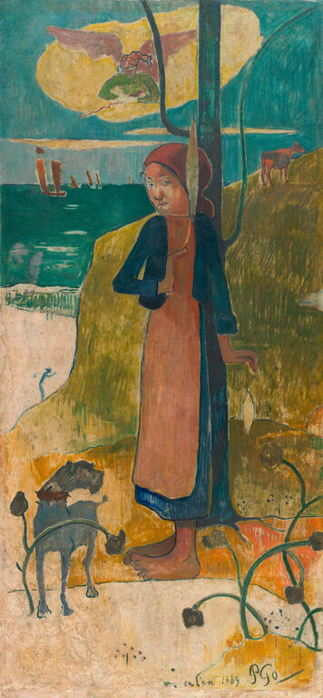 Paul Gauguin, Jeune bretonne au rouet, 1889