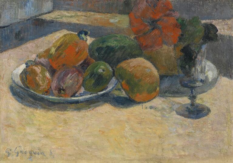 Catalogue raisonné, Paul Gauguin, Nature morte aux mangos et à la fleur d'hibiscus, 1887