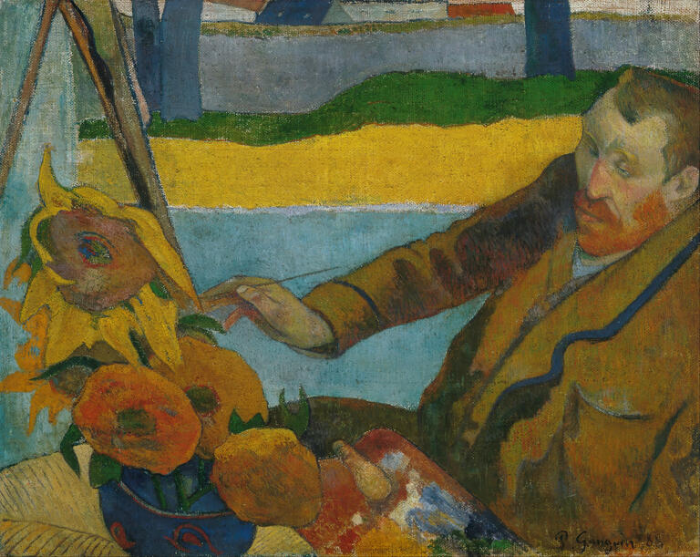 Paul gauguin, Van Gogh peignant des tournesols, 1888