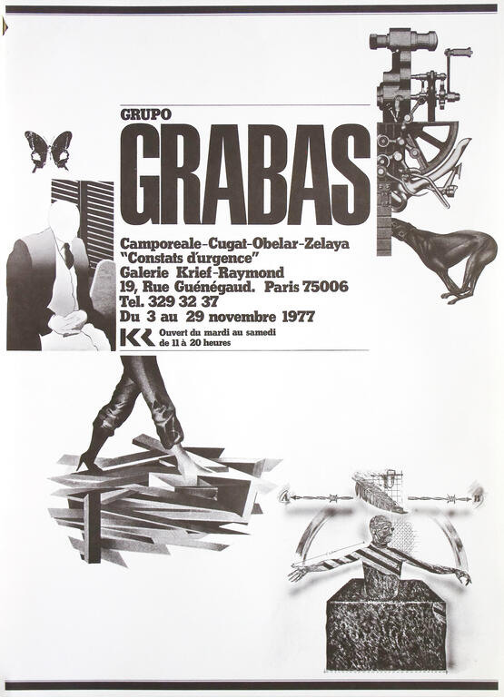 Affiche de l'exposition de Grupo Grabas à la galerie Krief-Raymond, 1977