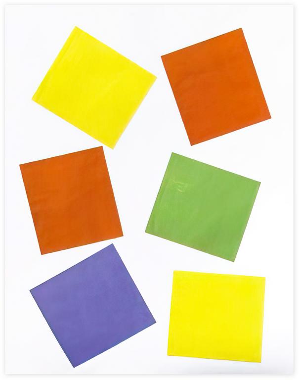 Albert Chubac, collage de carrés en équilibre