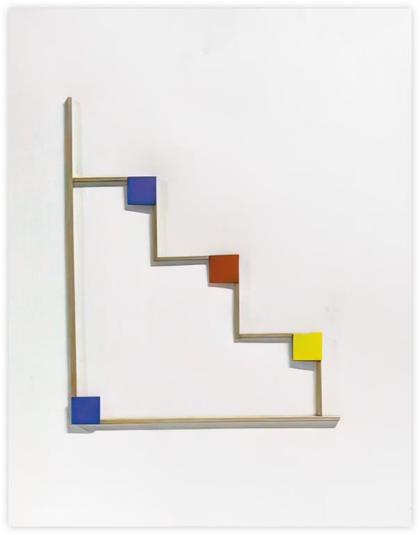 Catalogue raisonné, Albert Chubac, Collage en escalier aux carrés multicolores