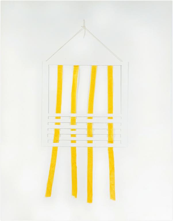 Albert Chubac, Collage, cerf-volant aux rubans jaunes