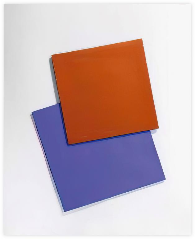 Catalogue raisonné, Albert Chubac, Collage aux deux carrés bleu et rouge superposés