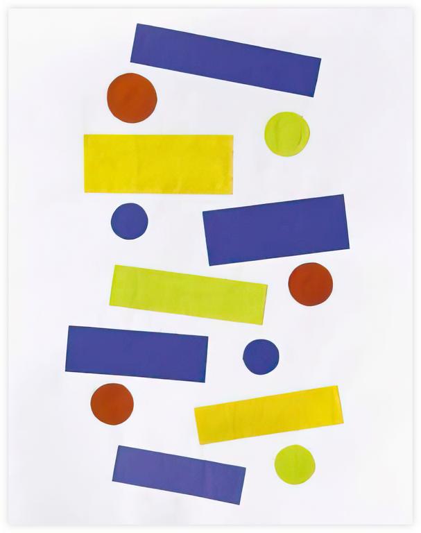 Catalogue raisonné, Albert Chubac, Collage, cercles et rectangles en équilibre