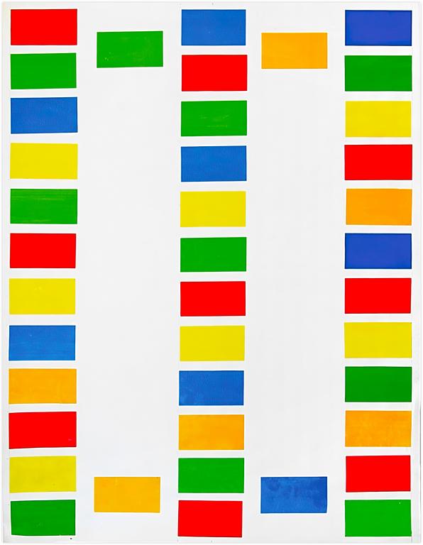 Catalogue raisonné, Albert Chubac, collage géométrique multicolore