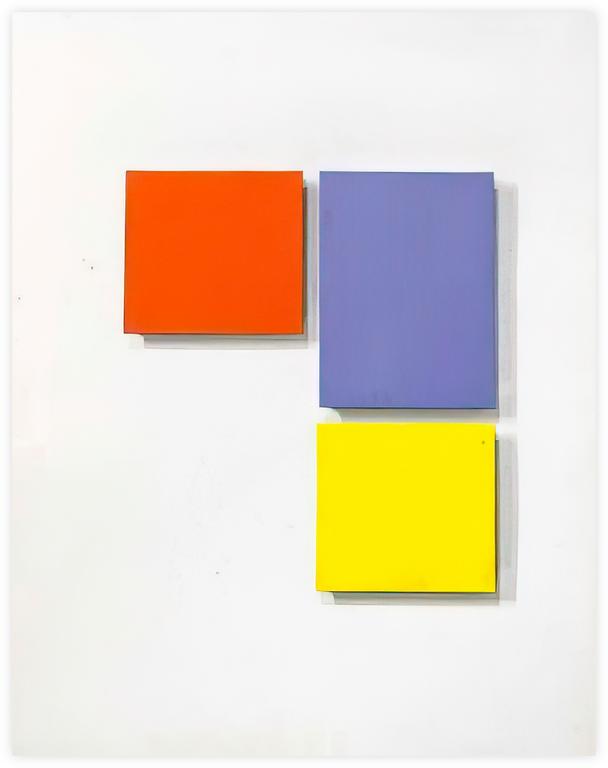 Catalogue raisonné, Albert Chubac, Collage au acrré rouge opposé à une rectangle bleu