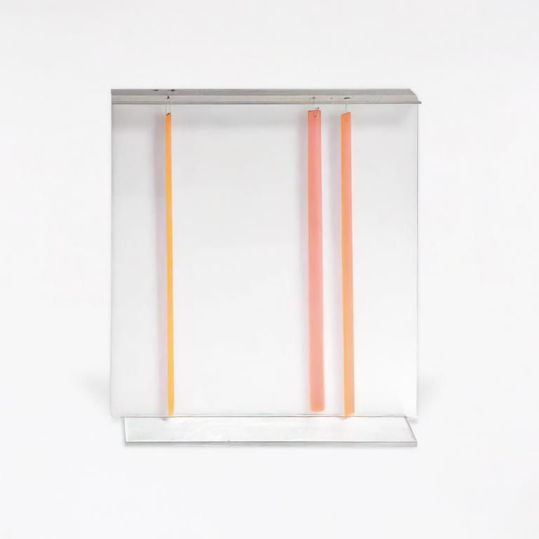 Catalogue raisonné, Albert Chubac, sculpture en plexiglas aux réglettes suspendues