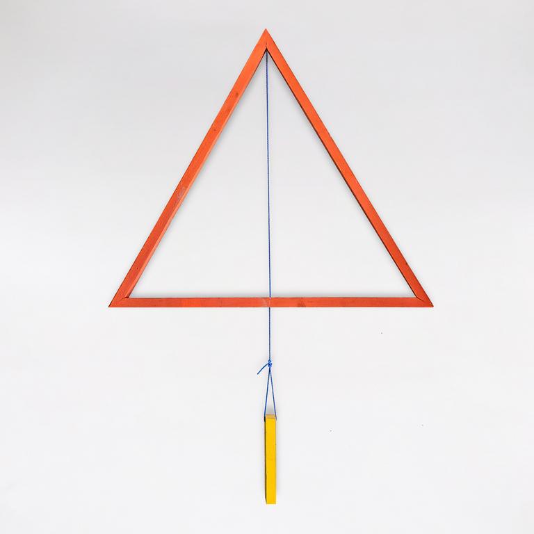 Albert Chubac Triangle rouge au bâton suspendu