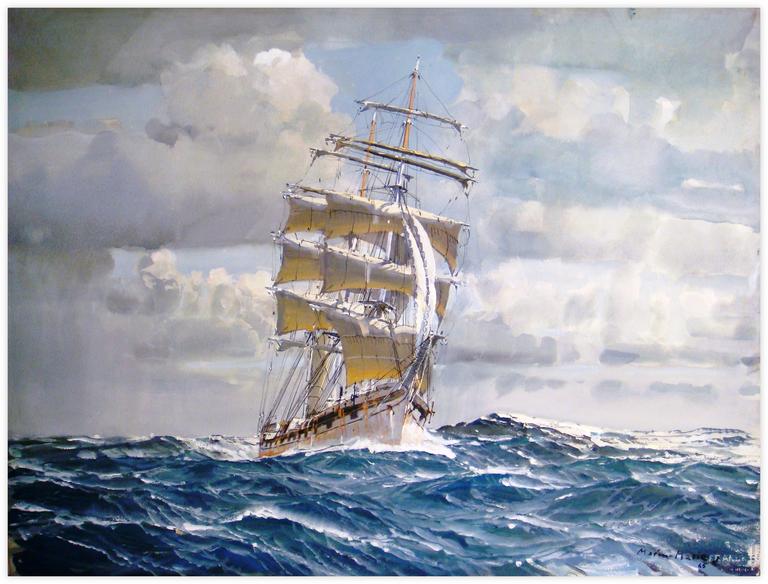 Marin Marie, Trois-Mât de 3/4 face
