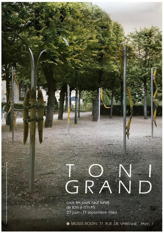 Affiche de l'exposition Toni Grand au musée Rodin