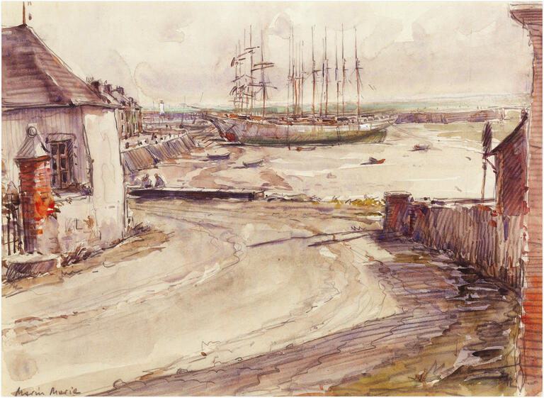 Catalogue raisonné, Marin Marie, Morutiers au sec à Cancale