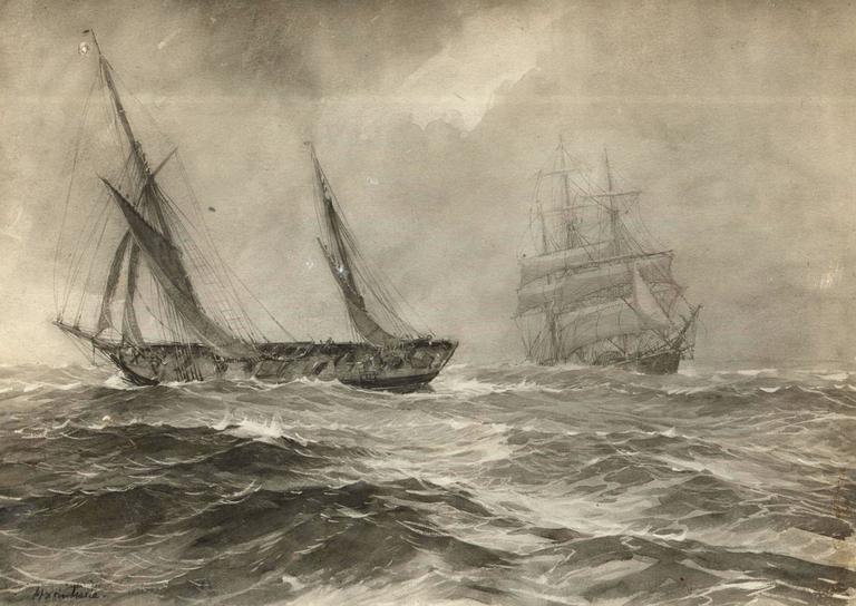  Marin Marie, Temps bouché dans la mer du Nord, circa 1929