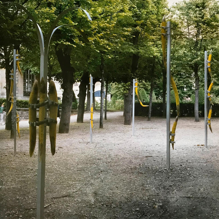 Catalogue raisonné, Poissons, installation au musée Rodin, 1989.