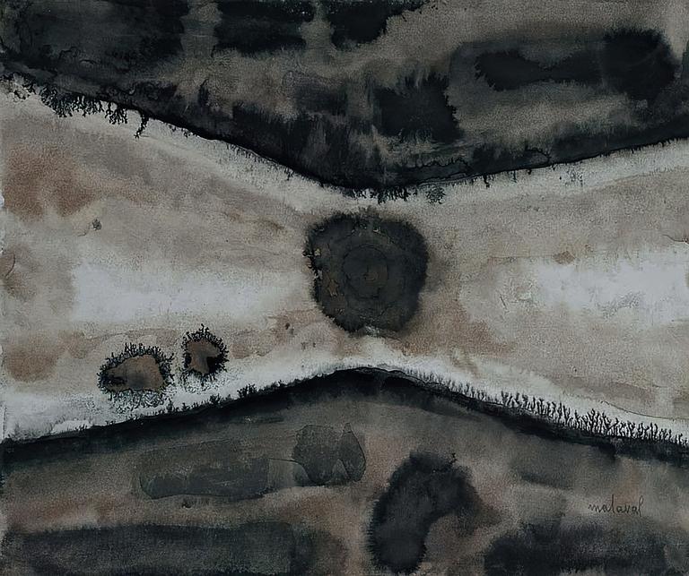 Catalogue raisonné, Robert Malaval, lavis d'encre Goulot, 1959
