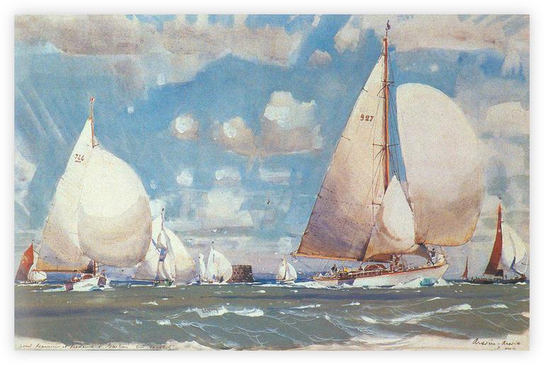 Catalogue raisonné, Marin Marie, Janabel aux régates de Cowes dans le Solent