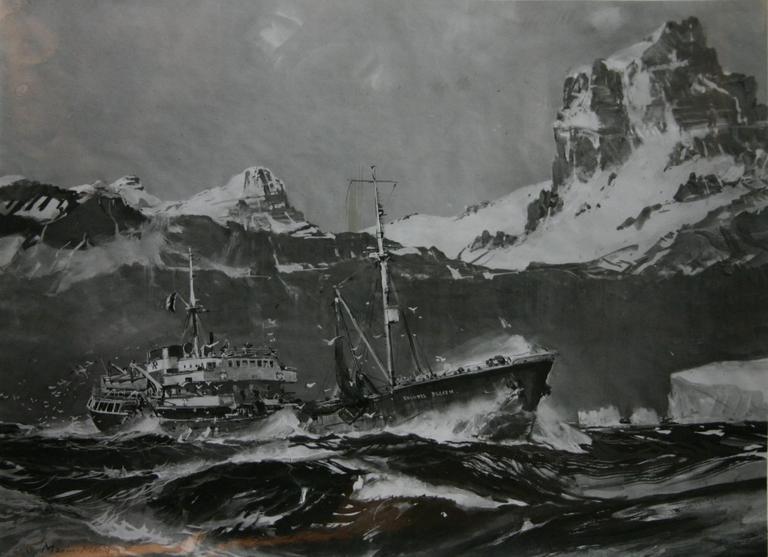 Marin Marie, Le Colonel Pleven (aquarelle gouachée)