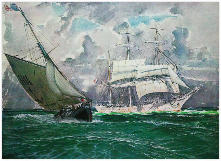 Catalogue raisonné, Marin Marie, Trois-mâts barque Jacques et Pilote au Havre