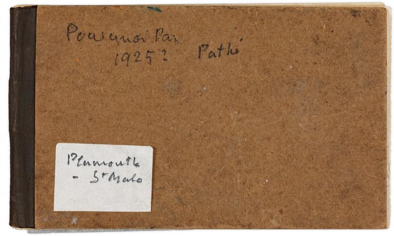 Carnet de dessins Plymouth Saint-Malo, 1925-1926