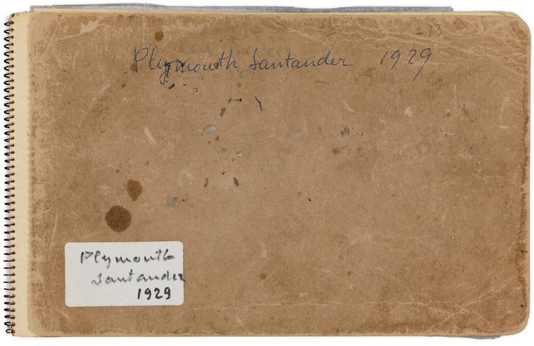 Carnet de dessins, Plymouth-Santander, 1929