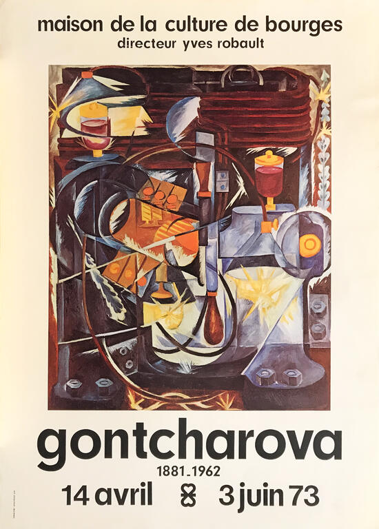 Affiche Gontcharova, Maison de la culture de Bourges, 1973