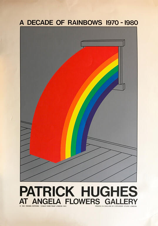 Affiche exposition Patrick Hughes à la Galerie Angela Flowers de Londres