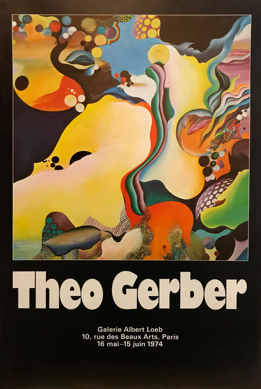 Affiche Theo Gerber, exposition Galerie Loeb