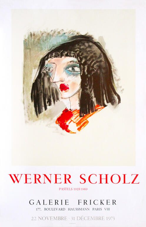 Affiche Werner Scholz : Pastels 1928-1969