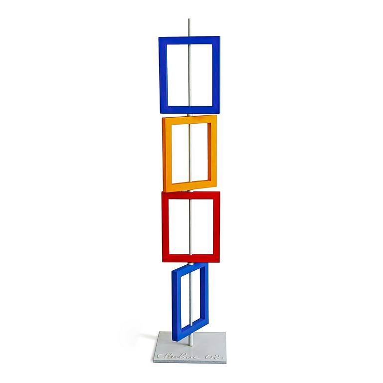 Albert Chubac, Sculpture aux carrés évidés colorés