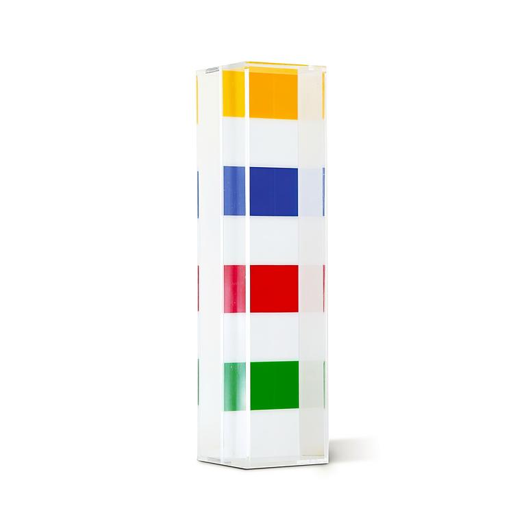 Jean Legros, Sculpture, colonne en plexiglas, H 43 cm