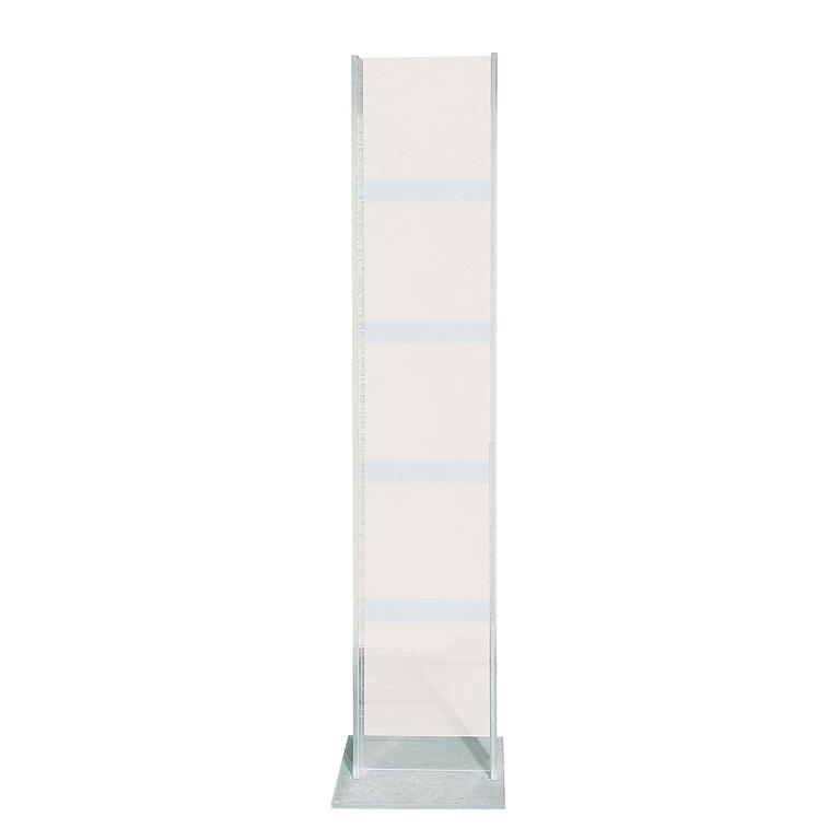 Albert Chubac, Sculpture, colonne en plexiglas blanc 