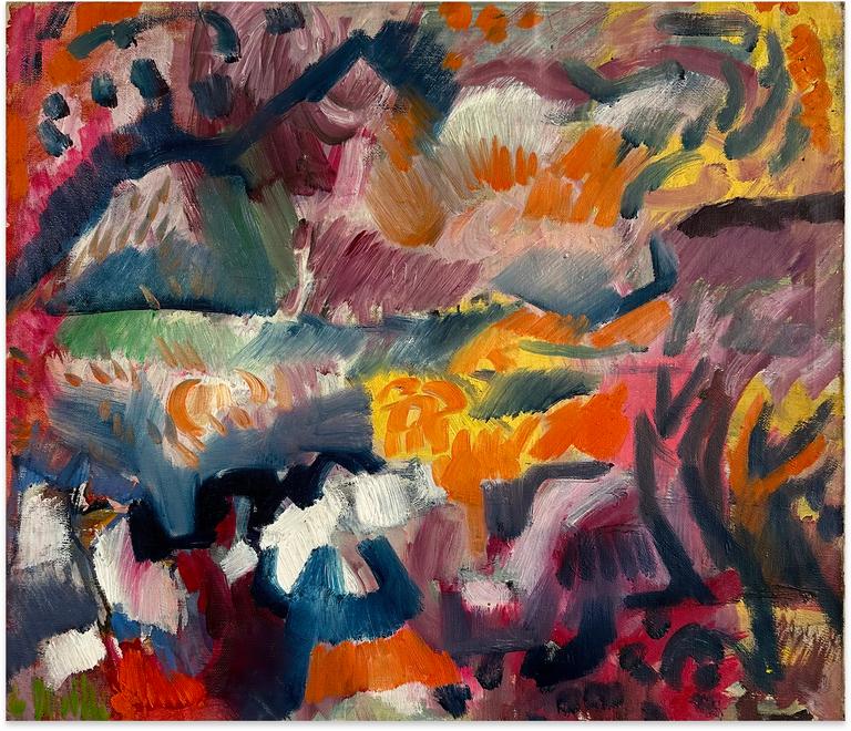 Adolphe Deville, Paysage Provence, 1962