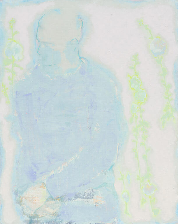 Simon Martin, "Fantôme", 2023, huile et acrylique sur toile, 61 x 50 cm, pièce unique