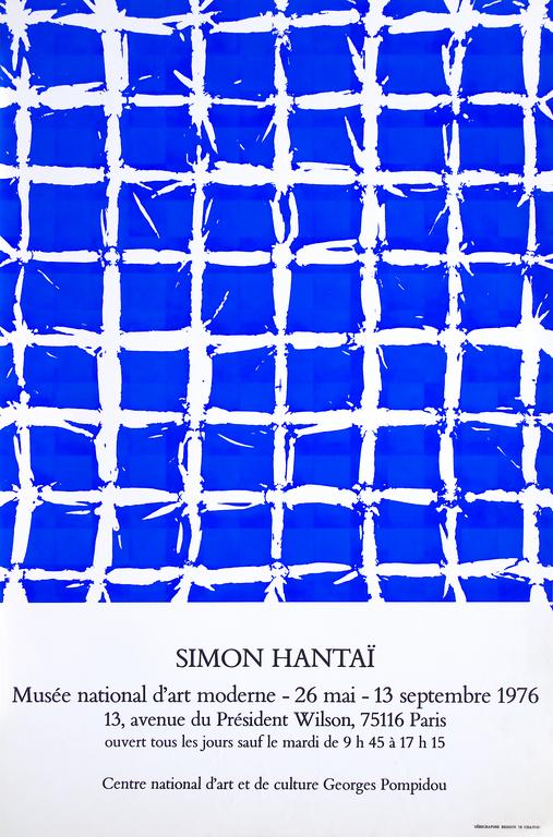 Affiche exposition de Simon Hantaï en 1976