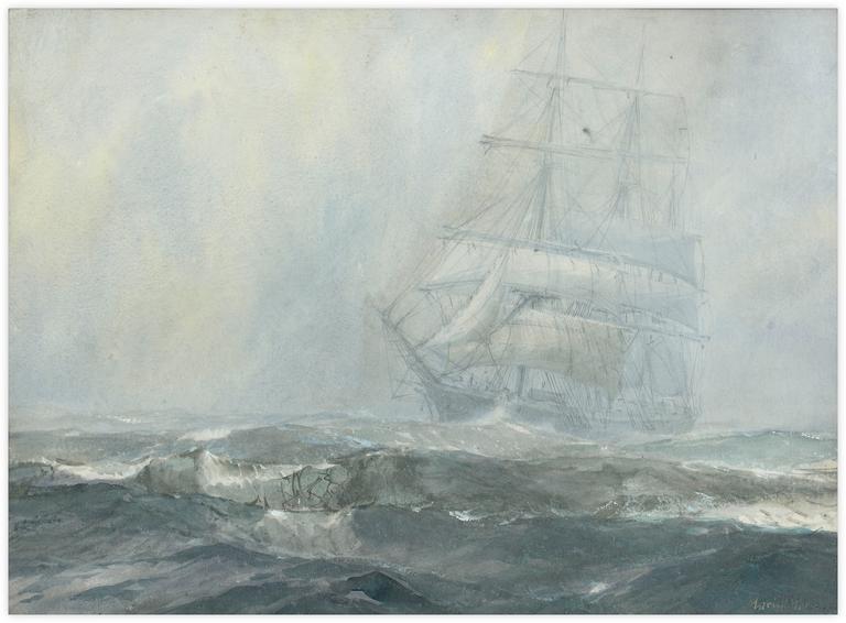 Marin Marie, Sans titre (voilier dans la brume)