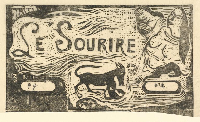 Catalogue raisonné, Paul Gauguin, Page de titre pour "Le Sourire" (Titre du Sourire), 1895