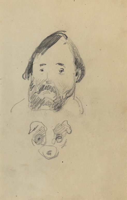 Paul Gauguin, Tête d'homme barbu avec tête de chien, circa 1884-1888