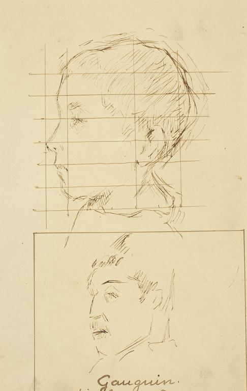 Paul Gauguin, Têtes de jeune garçon et autoportrait, 1884-1888