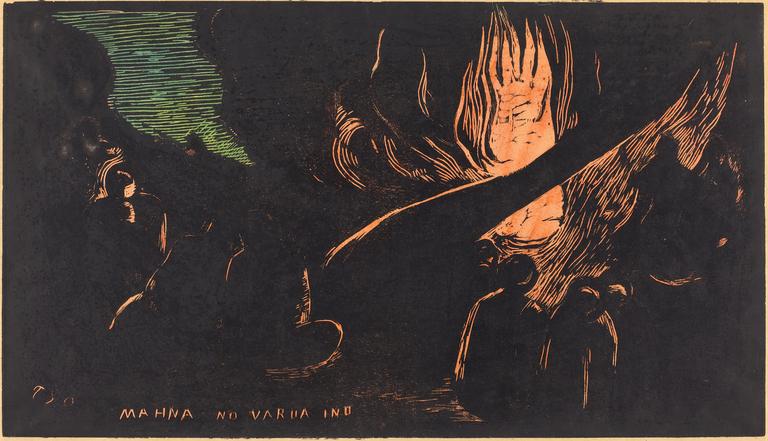 Catalogue raisonné, Paul Gauguin, Mahna no Varua Ino (Le diable parle), 1894-1895