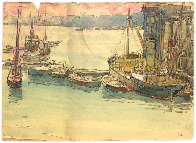 Marin Marie, Vue du port, 1922