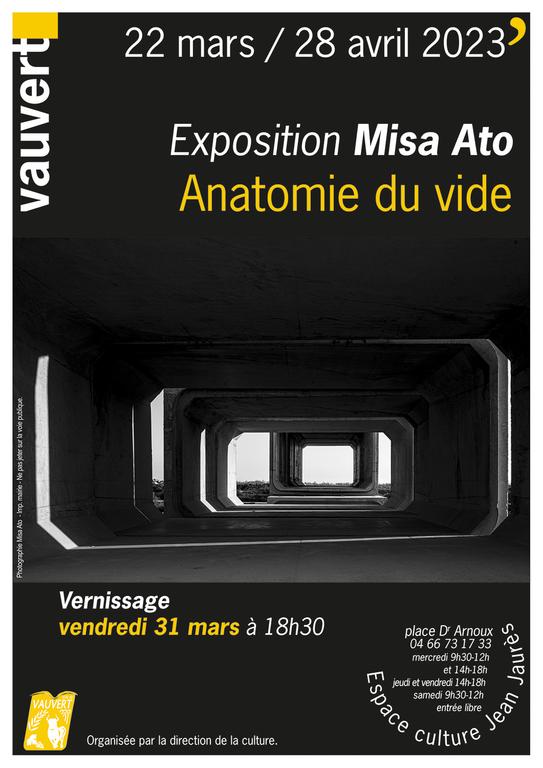 Affiche exposition photo noir et blanc de Misa ATO, ©misaato