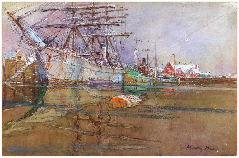 Marin Marie, Le Pourquoi Pas à quai à Saint-Malo, 1926