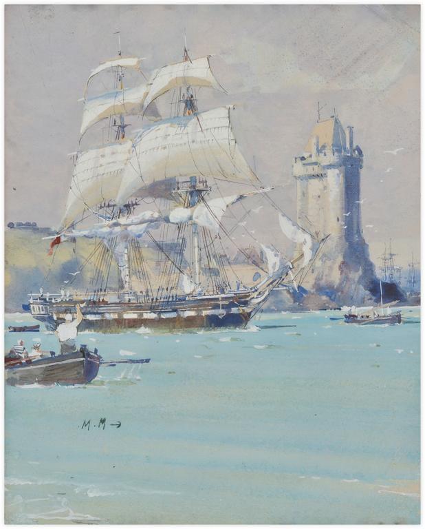 Marin Marie, Sans titre (voilier à l'approche de la tour)