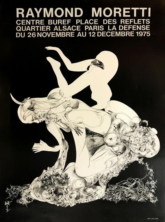 Affiche pour une exposition de Raymond Moretti